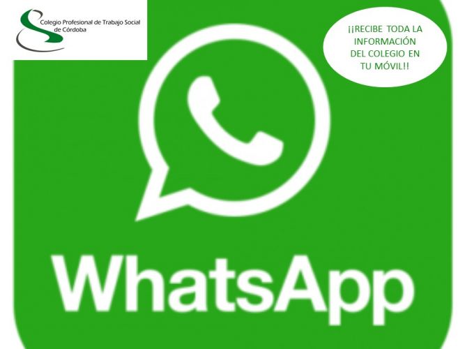 ¡¡NUEVO SERVICIO DE LISTAS DE DIFUSIÓN EXCLUSIVO PARA NUESTR@S COLEGIAD@S VIA WHATSAPP!!
