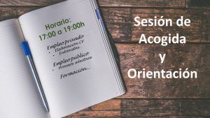 II Sesión de acogida y orientación (2020) SUSPENDIDA 