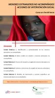 AMPLIAMOS PLAZO INSCRIPCION CURSO ONLINE “MENORES EXTRANJEROS NO ACOMPAÑADOS. ACCIONES DE INTERVENCIÓN SOCIAL”