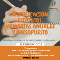 CONVOCATORIA ASAMBLEAS GENERALES EXTRAORDINARIA Y ORDINARIA C.P.T.S. CORDOBA 