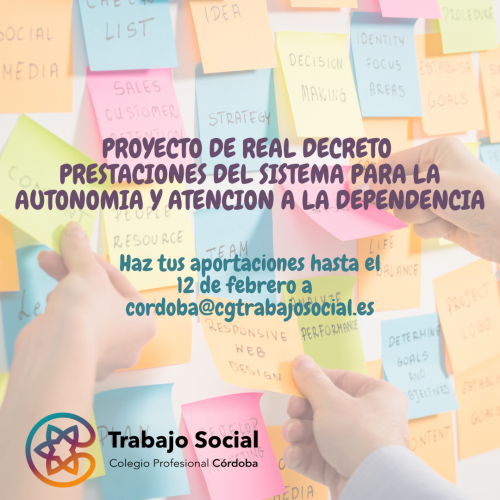 SOLICITUD DE APORTACIONES PROYECTO DE REAL DECRETO PRESTACIONES DEL SISTEMA PARA LA AUTONOMIA Y ATENCION A LA DEPENDENCIA