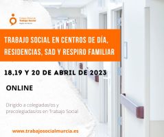 Webinar "Trabajo social en Centros de Día, Residencias, Servicio de Ayuda a Domicilio y Programa de Respiro Familiar.