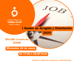I Sesión de acogida y orientacion 2024 (24/01/2024) ONLINE TARDE