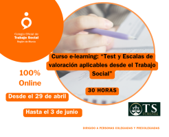 Curso online de Test y Escalas de valoración aplicables desde el Trabajo Social