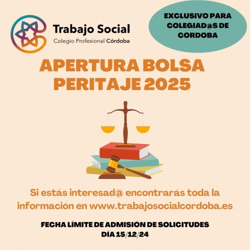 EL C.P.T.S. CORDOBA ABRE SU BOLSA ANUAL DE PERITAJE PARA 2024