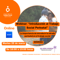 APLAZADO Webinar: " Introducción al Trabajo Social Perinatal. La importancia de introducir la mirada perinatal en el trabajo social"