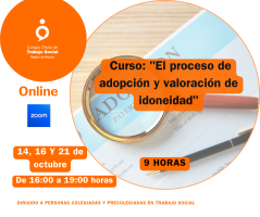  Curso: "El proceso de adopción y valoración de idoneidad". Aplazado por falta de inscripciones.