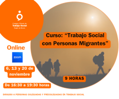 Curso: "Trabajo Social con Personas Migrantes". Aplazado por falta de inscripciones.