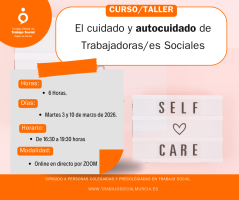 Curso/taller para el cuidado y autocuidado de Trabajadoras/es Sociales. Aplazado por falta de inscripciones