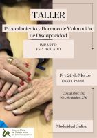 TALLER PROCEDIMIENTO Y BAREMO DE VALORACIÓN DE DISCAPACIDAD